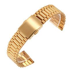 Ouro de aço inoxidável de RoHS da faixa de relógio do OEM 22mm e correia de relógio de prata