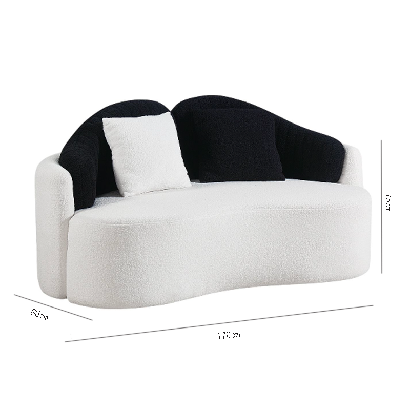 Creative Curved Sofa Set Modern Eco-Friendly Fabric for Villa School Living Room Bedroom Leisure Furniture Comfortable Sponge
