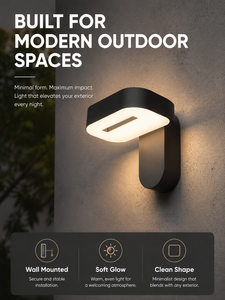 Dual Emission LED Outdoor Wall Washer Light 2 × 12W Soft Glow Wall Sconce For Entrances Patios