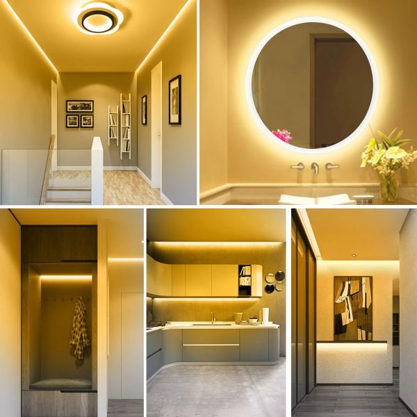 8mm 10W 24V PVC Flexible COB LED Strip Light 320leds Customizable