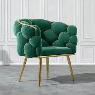 Modern Velvet Dining Chair with Metal Legs - Custom Colors