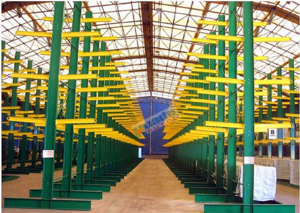 1200 Kg Load Capacity Cantilever Storage Racks Roll - Formed H Beam With 700mm Arm