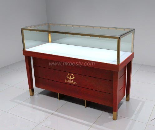 Customized wooden furniture showcase for jewellery display