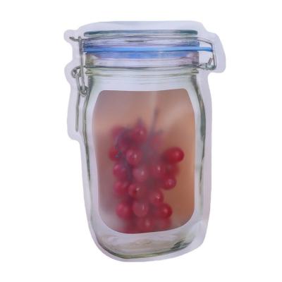 Resealable Snack Food Packaging Bags With Shaped Design , Stand Up Mylar Bags For Food Storage