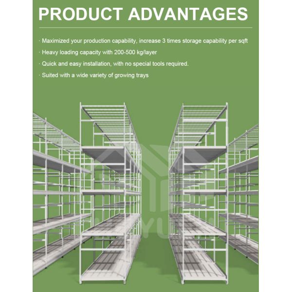 Hydroponic Multi Layer Vertical Grow Shelf System ABS Cover