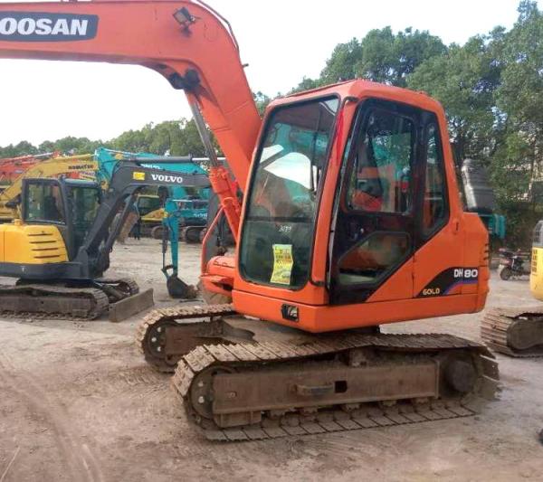 Used Korean Excavator Doosan DH80 Excavator 8 tons Second Hand Doosan Excavators