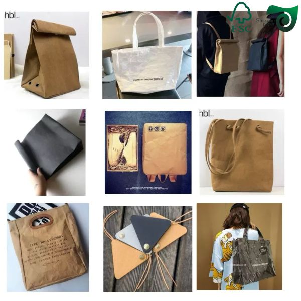 80gm 90gm Sac élastique feuilles de papier kraft brun FSC pour sac de ciment Fabrication de papier kraft lavable