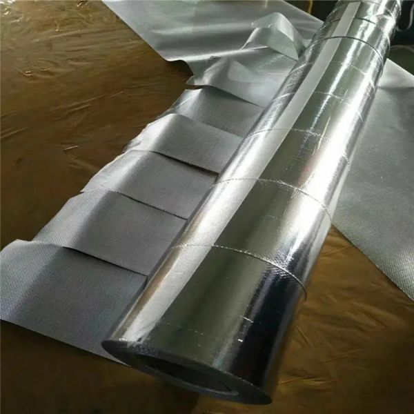 Простая ткань из алюминиевой фольги из стекловолокна 100% стекловолокна