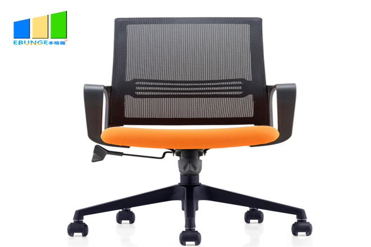 Executive Fabric Swivel Chair Black Mid Back Mesh Office Chair Computer Desk Staff Chair