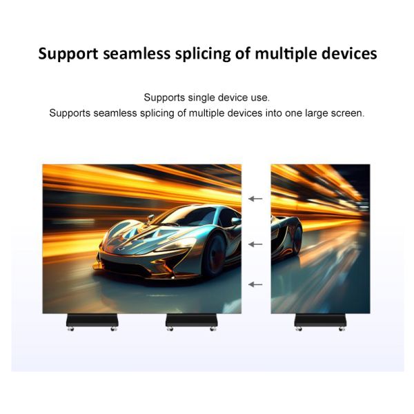 Vertical Pulley 3 Fold Double Sided Advertising Machine LED Digital Poster Screen