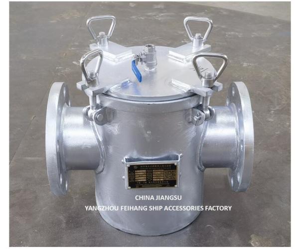 MODEL AS125 CB/T497 AUXILIARY SEAWATER FILTER BODY GALVANIZED, WITH STAINLESS STEEL FILTER CARTRIDGE