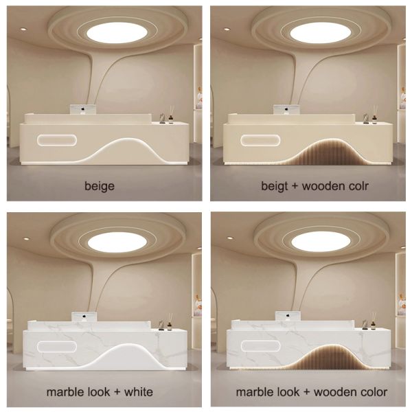 Durable New Function Restaurant Bar Counter Office Design Coffee Fast Food Shop Cashier Reception
