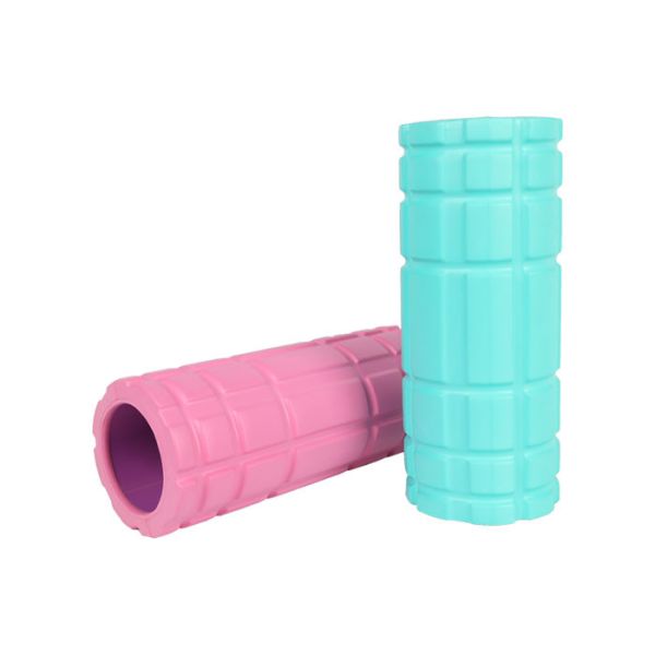 Mace Hollow Yoga Tube Roller Bar Purple Gym Cork Muscle Relax 30x14.5cm