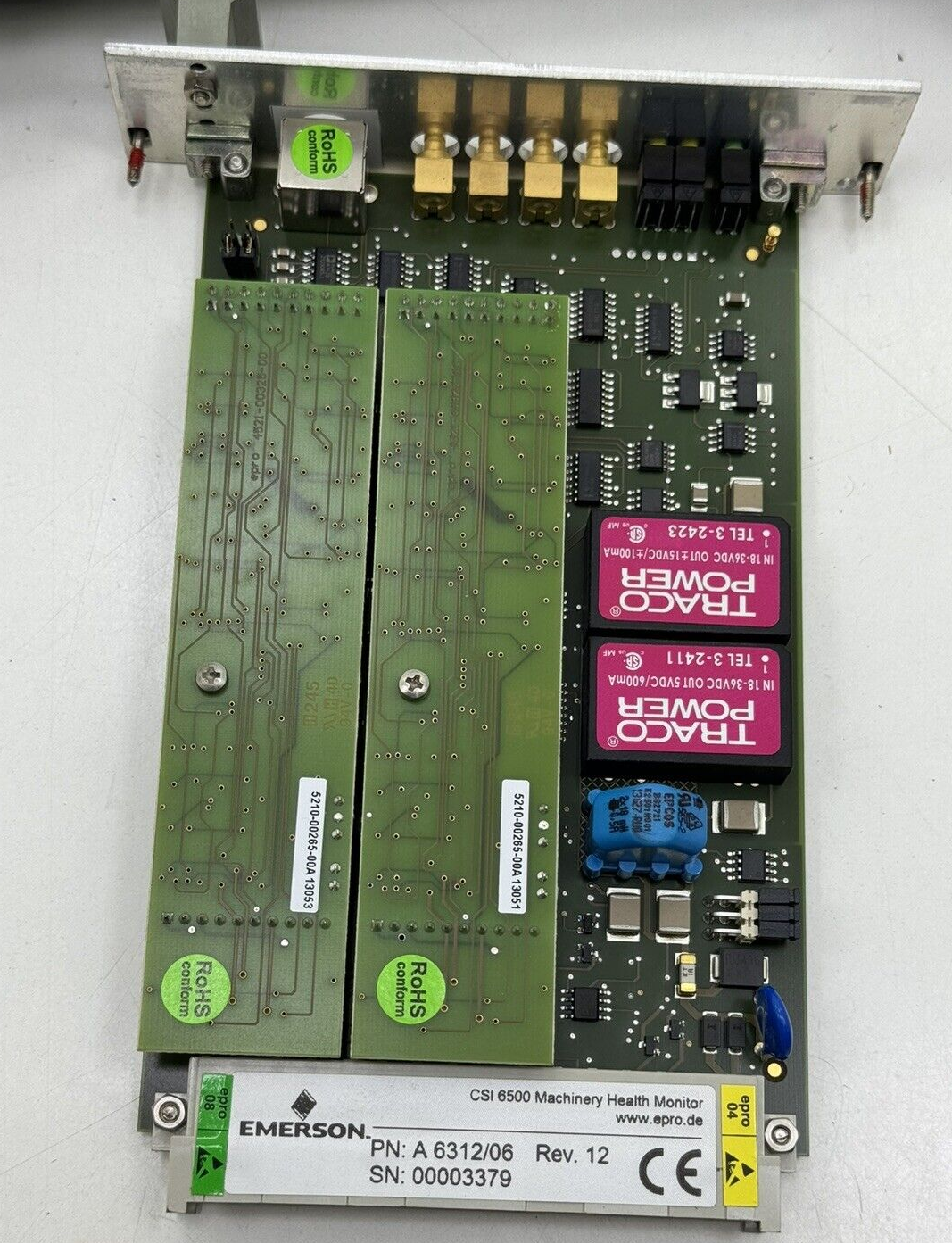 Emerson EPRO CSI 6500 A6312/06 Двойной канал скорости / Ключевой монитор