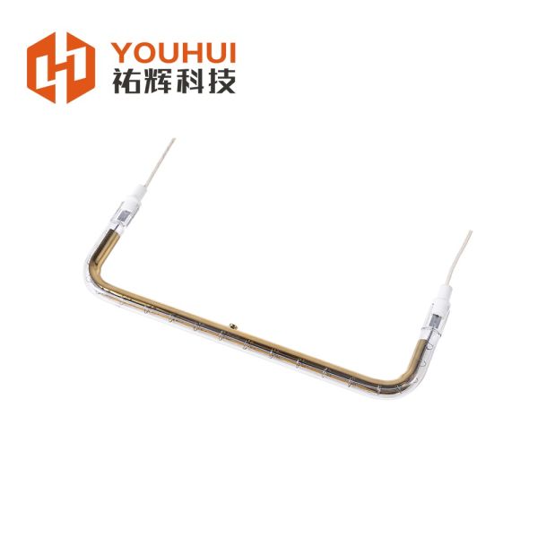Gold Coated U-Shaped Halogen Heating Lamp 1100-2600C Filament