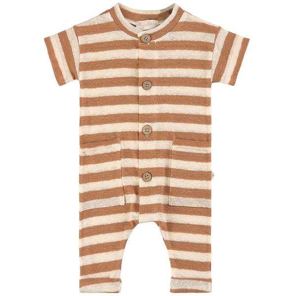 Hot sale Wooden Buttons Cotton Stripe Knitted Newborn Toddler baby rompers