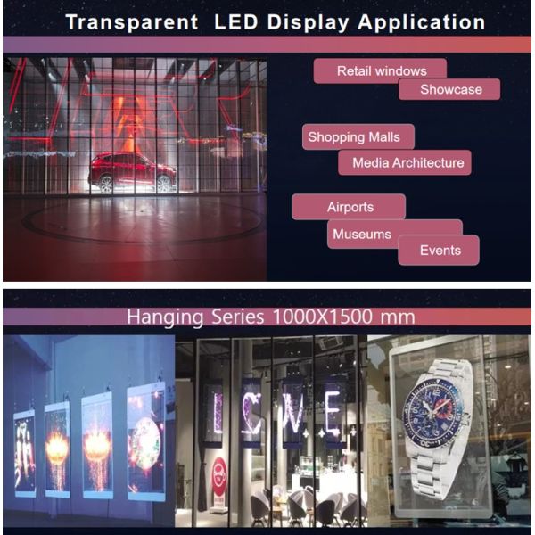 Экран приведенный IP65 P7.8 800nits SMD2121 прозрачный стеклянный