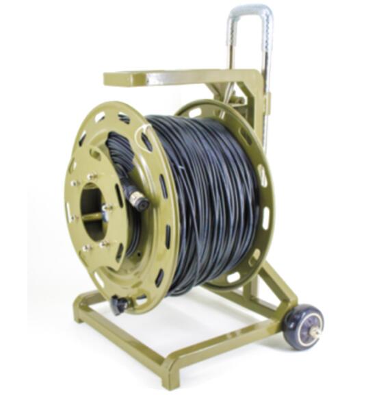Retractable Mobile Armored Wire Fiber Optic Cable Reel Carts