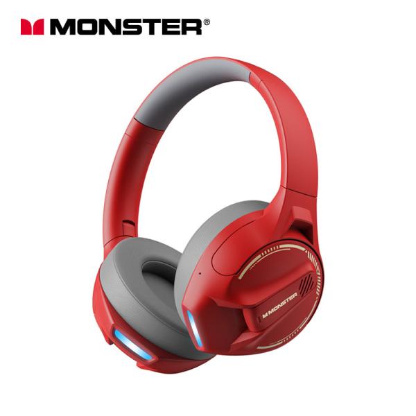 Monster XKH03 Over Ear Headphones White Foldable Gaming Wireless Earphones