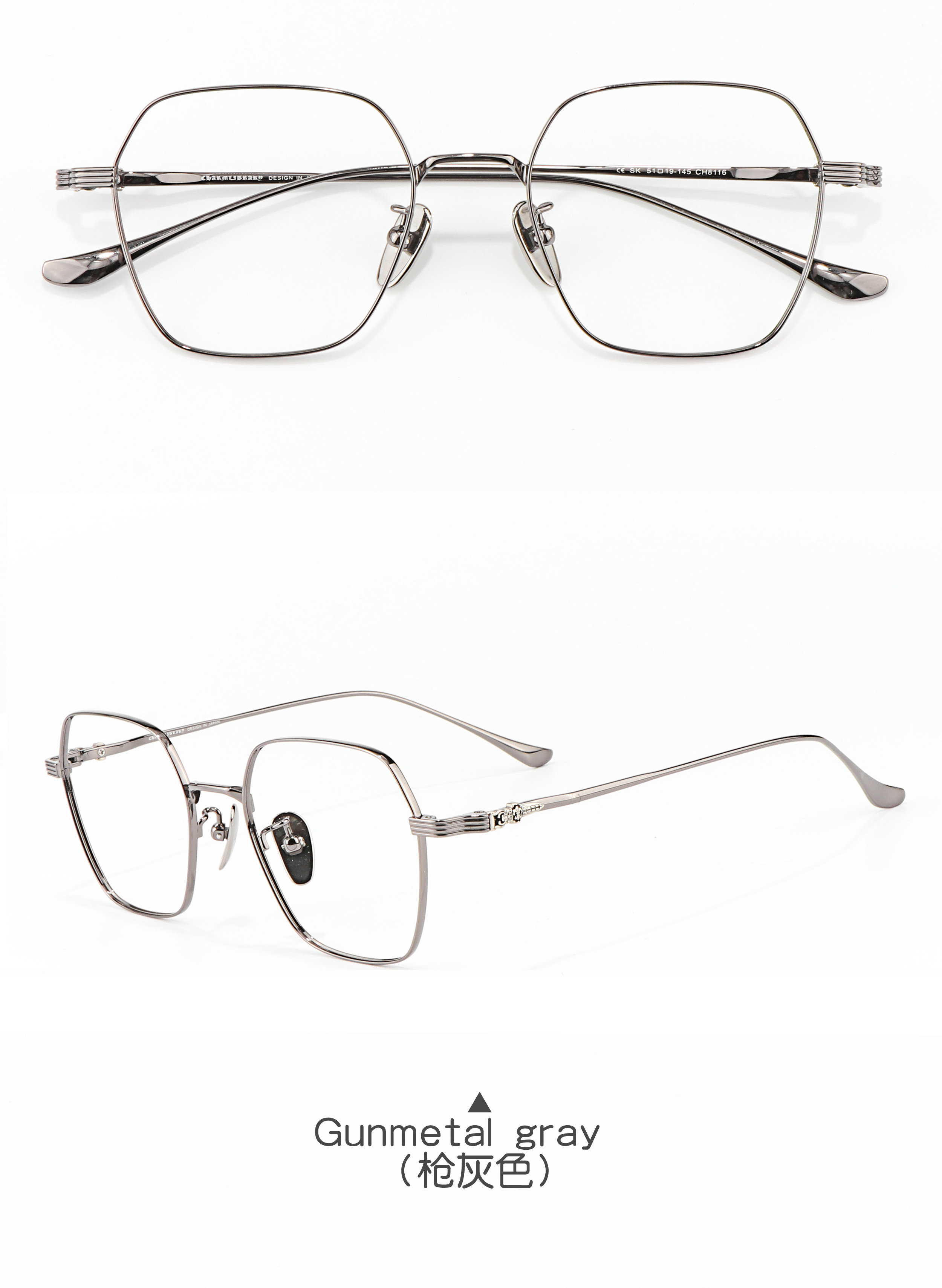Large Face Luxury Brand Lightweight Anti Blue Light Optical Prescription Presbyopia Multifocal Designer Reading Women Glasses