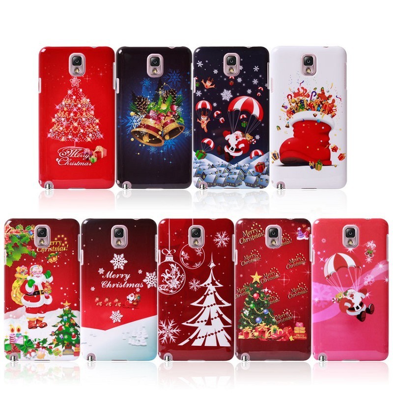Colorful PC Phone Case For Samsung Note3 With Popular Christmas Pattern
