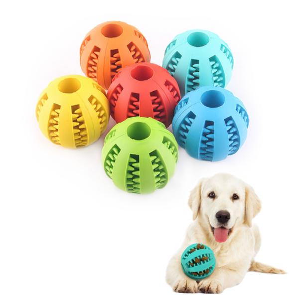 5cm 6cm 7cm Rubber Dog Toy Ball Durable Tough Non Toxic Chew Toy IQ Training Toy