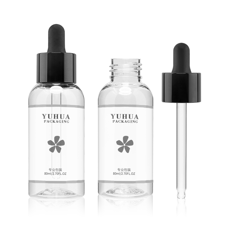 Бутылка облегченной сыворотки масла бутылки 80ml капельницы любимца пластиковая