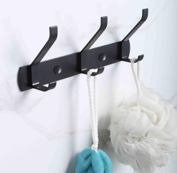 Double Hooks Aluminium Wall Hooks For Mudroom Bathroom Entryway