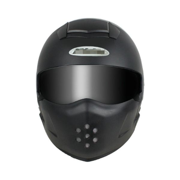 Black Custom DOT ECE Approved Motorcycle Full Face Helmet with Removable Chin Pad