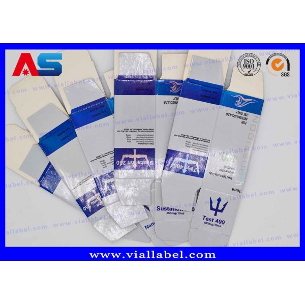 Bodybuilding Undecanoate Glossy 10ml Vial Boxes , Medicine Glass Vials With Colorful Printing