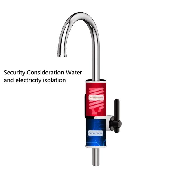 Fast Heating EU Plug Electric Heating Water Faucet For 24 Hours On Demand Hot Water