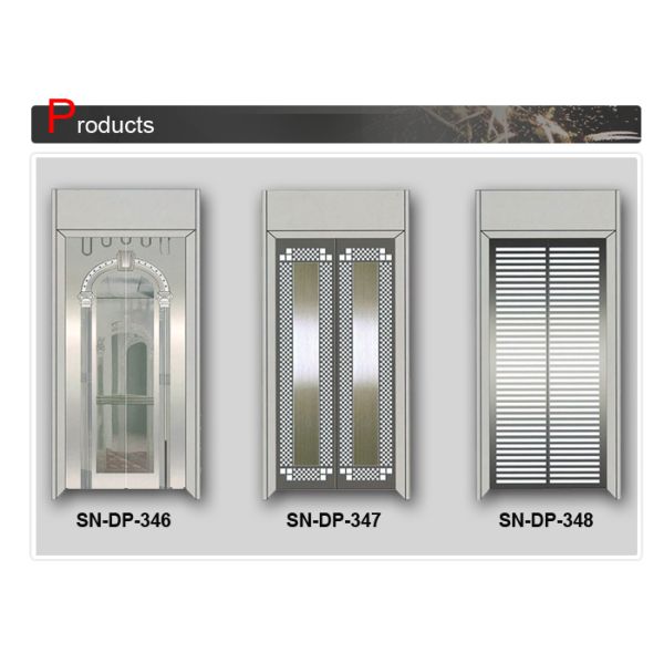 Altura 2100mm de abertura de aço de vidro luxuosa do painel 2000mm da porta do elevador