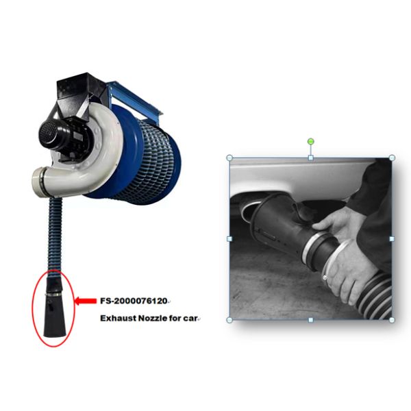 Vehicle Nozzle Exhaust Black Tailpipe Adapters Exhaust Extraction System