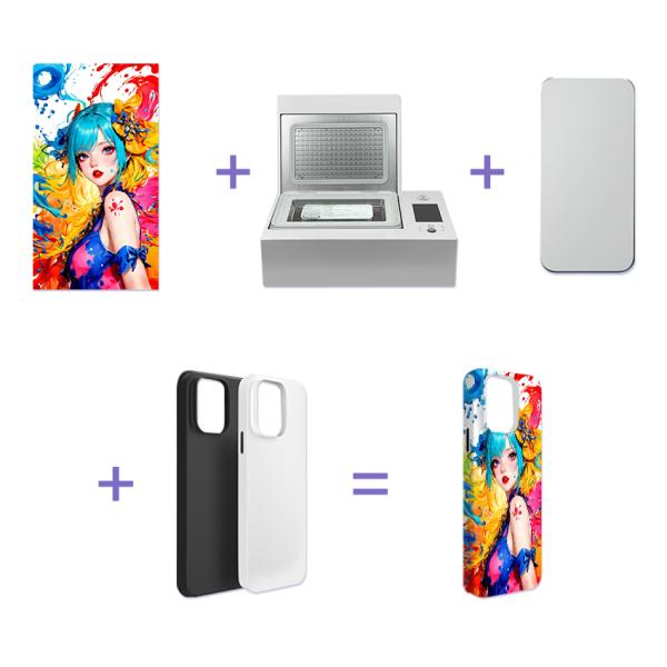 Équipement de sublimation de casque téléphonique personnalisation DIY Interface conviviale