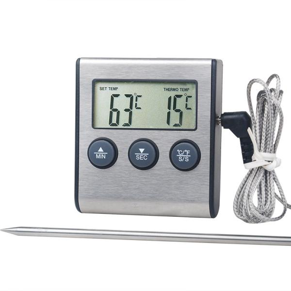 Instant Read Digital Meat BBQ Cooking Thermometer With Stainless Steel Probe