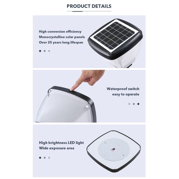 благоустраивать света приведенного в действие поляка 3000K 6500K солнечный на открытом воздухе декоративный с Mono панелями солнечных батарей