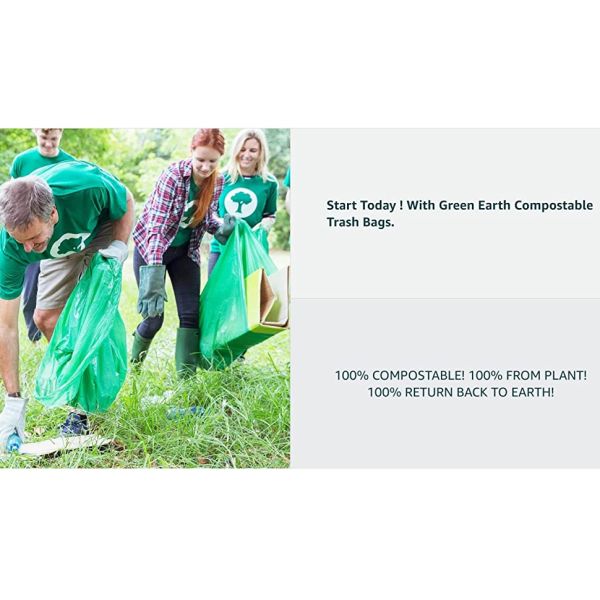 OEM/ODM accepted printed compostable die cut plastic trash bags, EN13432 BPI OK Home ASTM D6400 certified cheap price