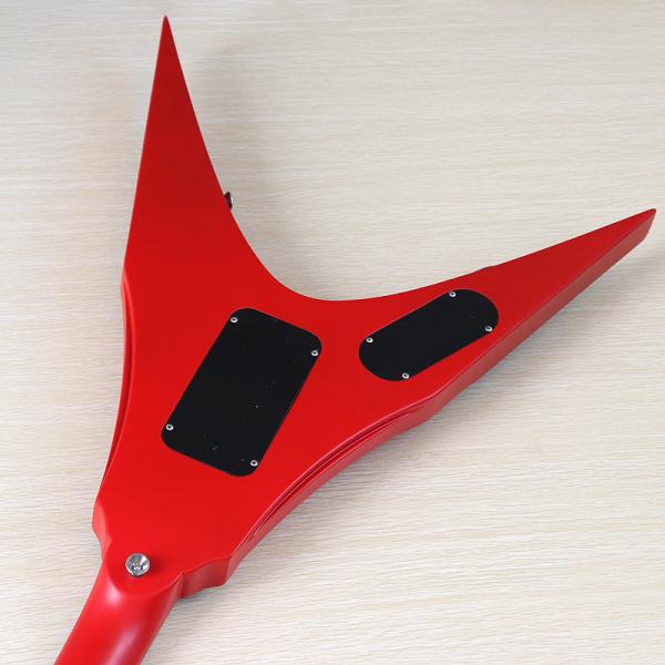 6 Strings Guitar 39 Inch V Shape Electric Guitar Neck Through Active Guitar Mahogany Wood Body Matte Pink Green Black Re