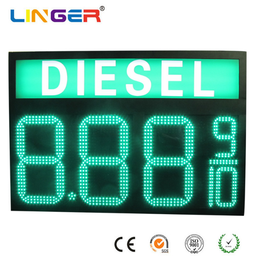Thickened LED Gas Price Sign High Definition Acrylic LED Price Sign For Gas