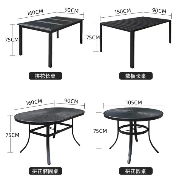 Outdoor Patio Furniture Set Waterproof UV-Resistant Rattan Dining Table and Chairs for Garden Terrace Courtyard and Open-Air Leisure