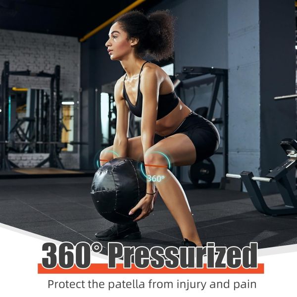 2pcs de silicona de tendón patellar de rodilla banda de rodilla para aliviar el dolor de rodilla banda de patella para baloncesto correr deportes respirable banda de apoyo de tendón patellar