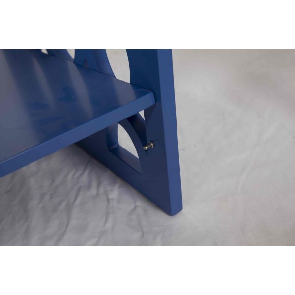 Blue Modern Nesting Tables , Ergonomic Wooden Bedside Table 58 Cm Height