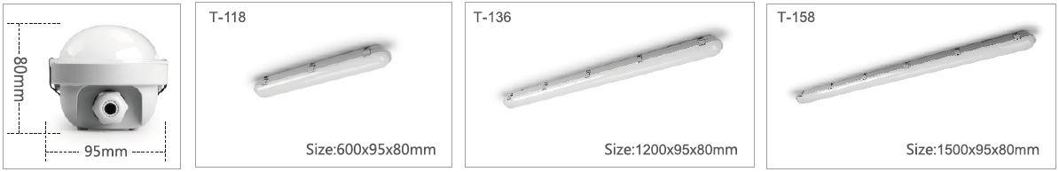 FFixture 4ft пара датчика движения плотное светлое привело Три-защитный линейный свет тоннеля