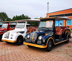 7 8 Seats Electric Vintage Golf Cart with Retro Style and Li-ion Battery from Outlet