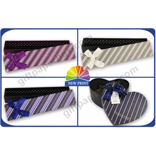 Luxury Pen Shape Paper Gift Box Cardboard Jewellery Packaging Boxes With Bowknot