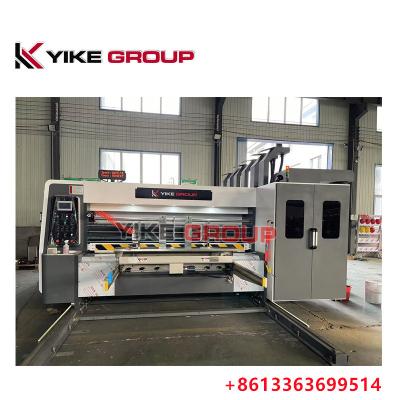Yk-1220 Impressora de alimentação de borda de chumbo Slotter elétrico máquina de corte de matriz para caixa de cartão