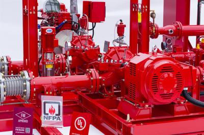o ferro fundido dútile montado patim da bomba de fogo de 3500GPM /120PSI que encaixota UL FM alistou