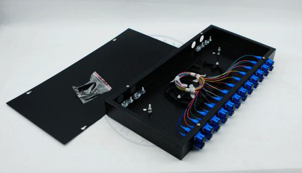 XYFiber 24Port  Rack Mount Fiber Optic Terminal Box , Fiber Patch Panel 1U 19 inch