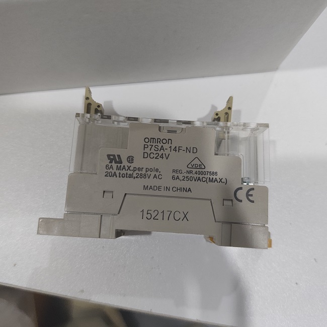 P7SA-14F-ND Omron 6-Pole Relay Socket Base DIN Rail Mount for G7SA Safety Relays
