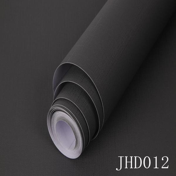 Matt Finish Self-Adhesive PVC Wallpaper in Dark Black Color for Home Decoration Sound-Absorbing Function